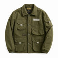 Fall Winter Men Multi-pocket Casual Polo Collar Cotton Coat Jacket Coat
