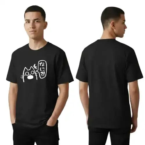 Unisex Anime Cat Drink T-shirt Promotional Polo Shirts
