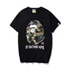 High Quality Formal Ape Cartoon Printed Logo Pattern Men's Regular Fit O-Neck Short Sleeve 100% Cotton Knitted 280 Grams T-Shirt