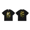 High Quality Formal Ape Cartoon Printed Logo Pattern Men's Regular Fit O-Neck Short Sleeve 100% Cotton Knitted 280 Grams T-Shirt