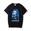 High Quality Formal Ape Cartoon Printed Logo Pattern Men's Regular Fit O-Neck Short Sleeve 100% Cotton Knitted 280 Grams T-Shirt