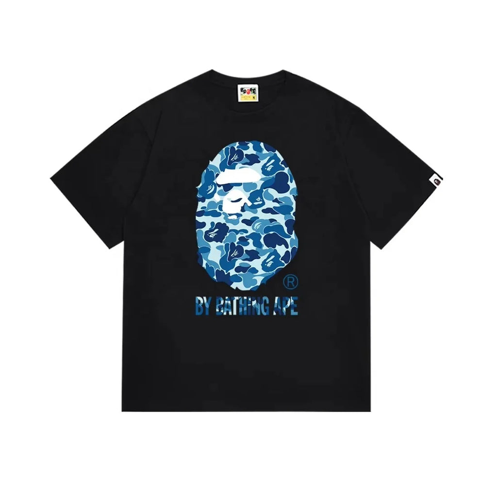 High Quality Formal Ape Cartoon Printed Logo Pattern Men's Regular Fit O-Neck Short Sleeve 100% Cotton Knitted 280 Grams T-Shirt