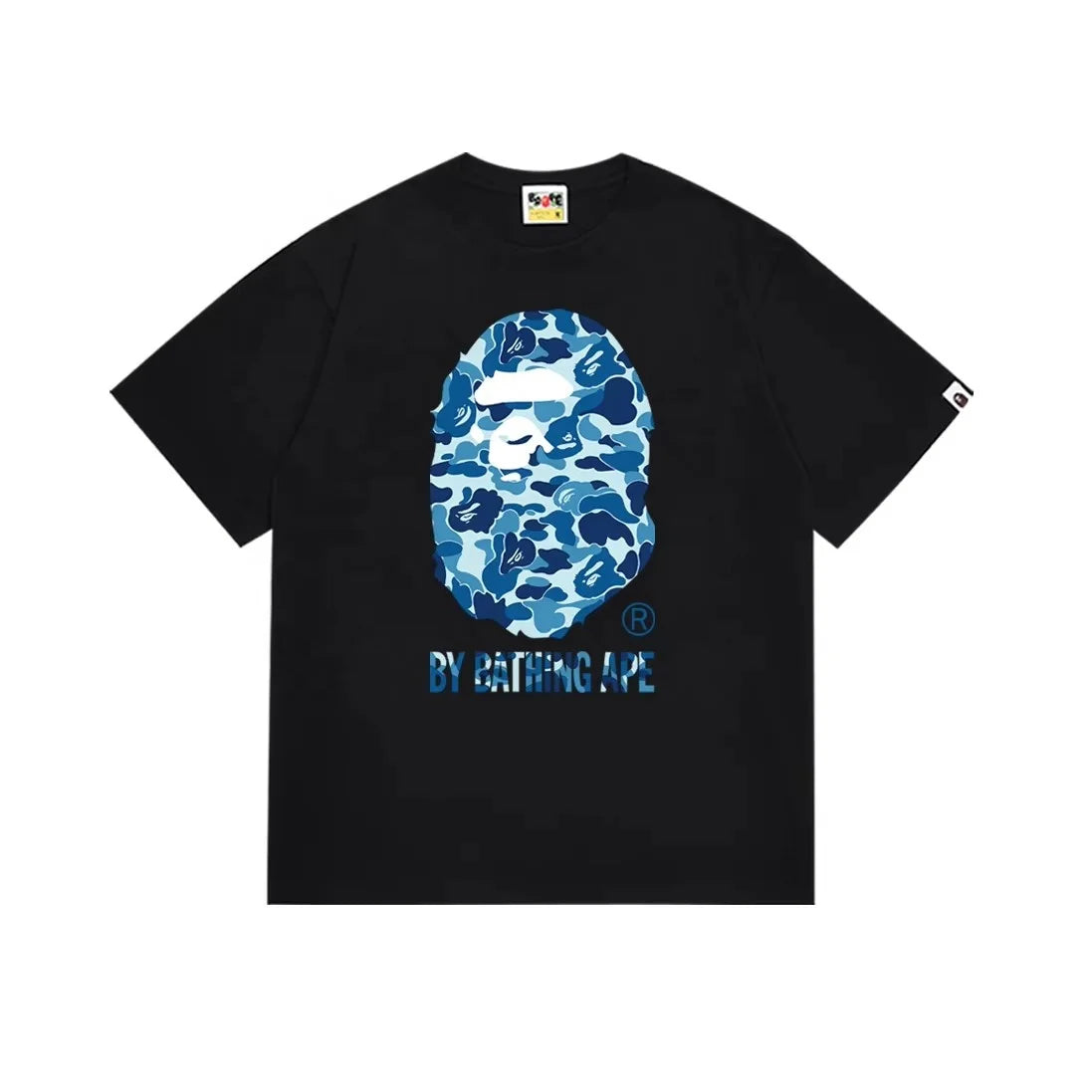 High Quality Formal Ape Cartoon Printed Logo Pattern Men's Regular Fit O-Neck Short Sleeve 100% Cotton Knitted 280 Grams T-Shirt