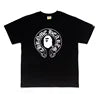High Quality Formal Ape Cartoon Printed Logo Pattern Men's Regular Fit O-Neck Short Sleeve 100% Cotton Knitted 280 Grams T-Shirt