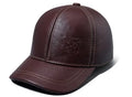 Cowhide baseball cap male autumn and winter genuine leather hat thermal thickening male cotton earmuffs winter hat