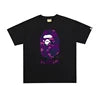 High Quality New Style Brand Fashion Designer Men's Trendy Loose Printed Satin 100% Cotton Casual Sports T-Shirt