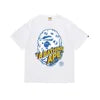 High Quality Formal Ape Cartoon Printed Logo Pattern Men's Regular Fit O-Neck Short Sleeve 100% Cotton Knitted 280 Grams T-Shirt
