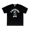 High Quality Formal Ape Cartoon Printed Logo Pattern Men's Regular Fit O-Neck Short Sleeve 100% Cotton Knitted 280 Grams T-Shirt