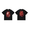High Quality Formal Ape Cartoon Printed Logo Pattern Men's Regular Fit O-Neck Short Sleeve 100% Cotton Knitted 280 Grams T-Shirt