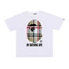 High Quality Formal Ape Cartoon Printed Logo Pattern Men's Regular Fit O-Neck Short Sleeve 100% Cotton Knitted 280 Grams T-Shirt