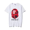 High Quality Formal Ape Cartoon Printed Logo Pattern Men's Regular Fit O-Neck Short Sleeve 100% Cotton Knitted 280 Grams T-Shirt