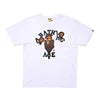 High Quality Formal Ape Cartoon Printed Logo Pattern Men's Regular Fit O-Neck Short Sleeve 100% Cotton Knitted 280 Grams T-Shirt