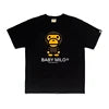 High Quality New Style Brand Fashion Designer Men's Trendy Loose Printed Satin 100% Cotton Casual Sports T-Shirt