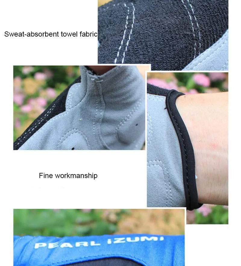 1Pair Gel Half Finger MTB Road Bike Gloves Anti-Slip Anti-Sweat Shockproof Cycling Bicycle Gloves for Left-Right Hand
