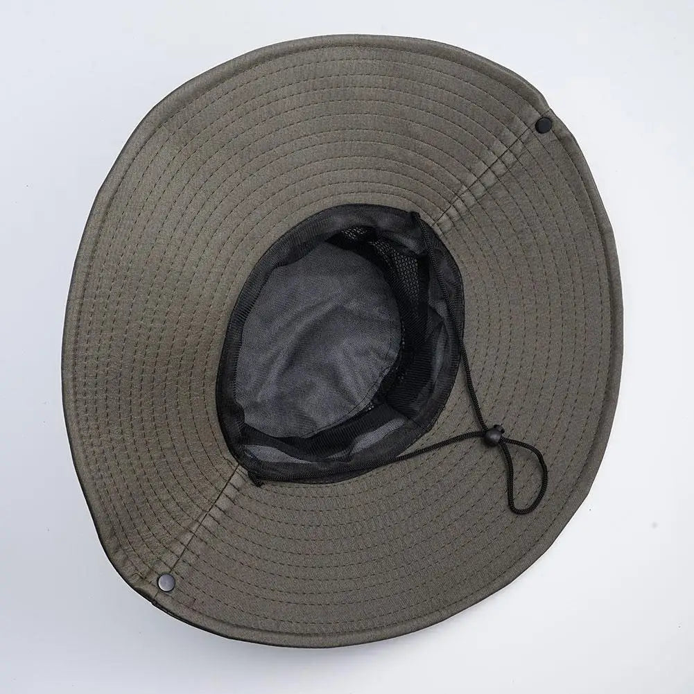 Summer Large Sun Hat Men Women Breathable Fishing Caps Sun UV Protection Mesh Fisherman Hat Hiking Outdoor Beach Cap