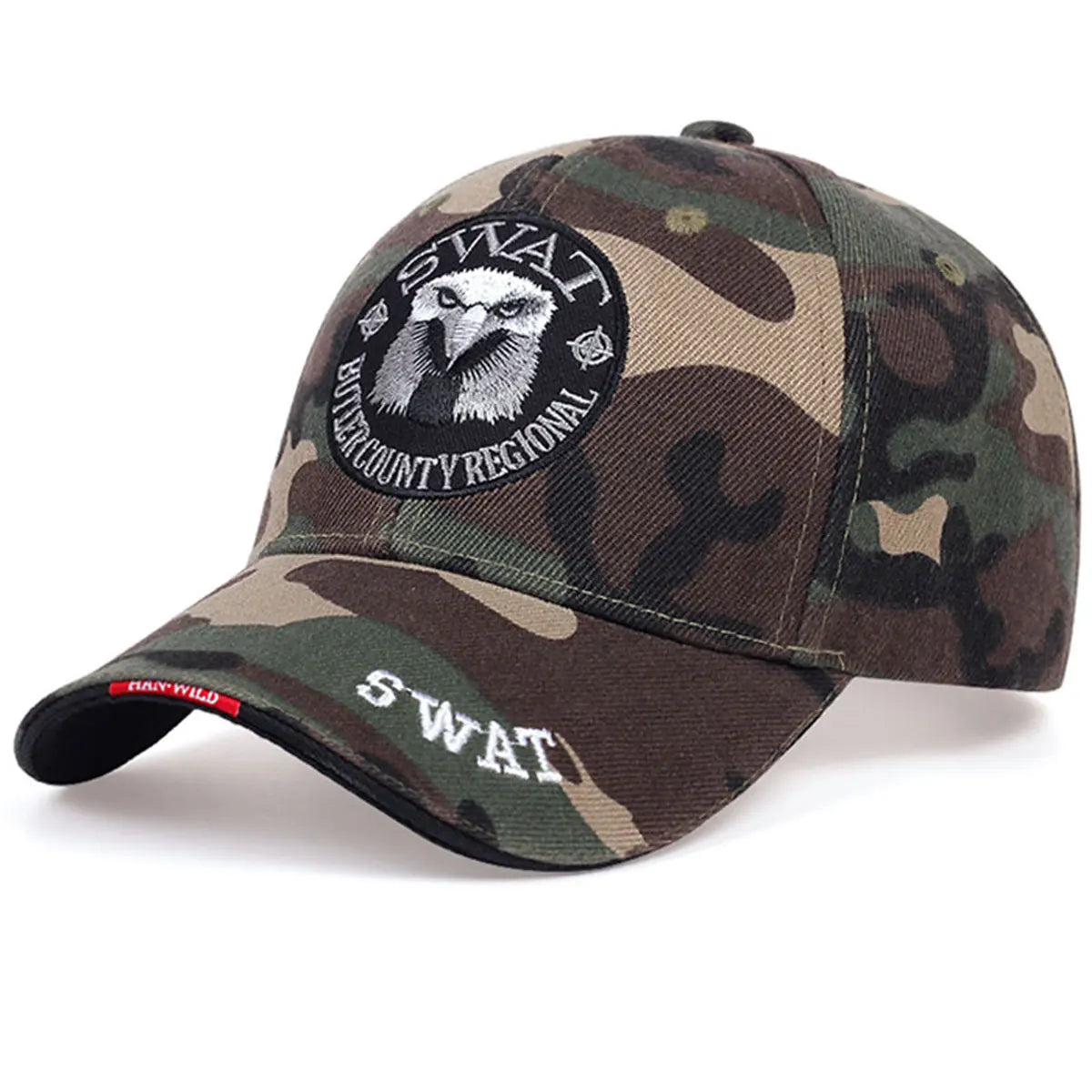 1piece Unisex SWAT Eagle Embroidered Baseball Cap Outdoor Adjustable Sunscreen Leisure Hat Spring Autumn Travel Tourism Vacation