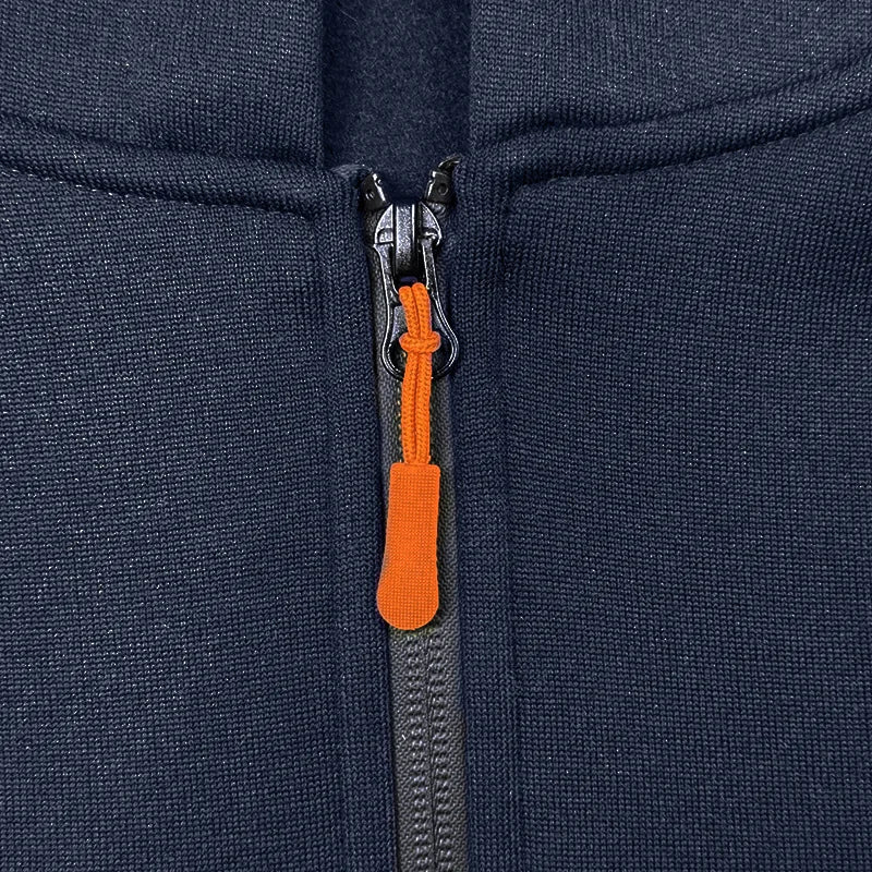 Men's Casual Sports Hoodie Spring Autumn Fashion Solid Color Long-Sleeved Pullover with Arm Pocket And Pull Rope plus Size