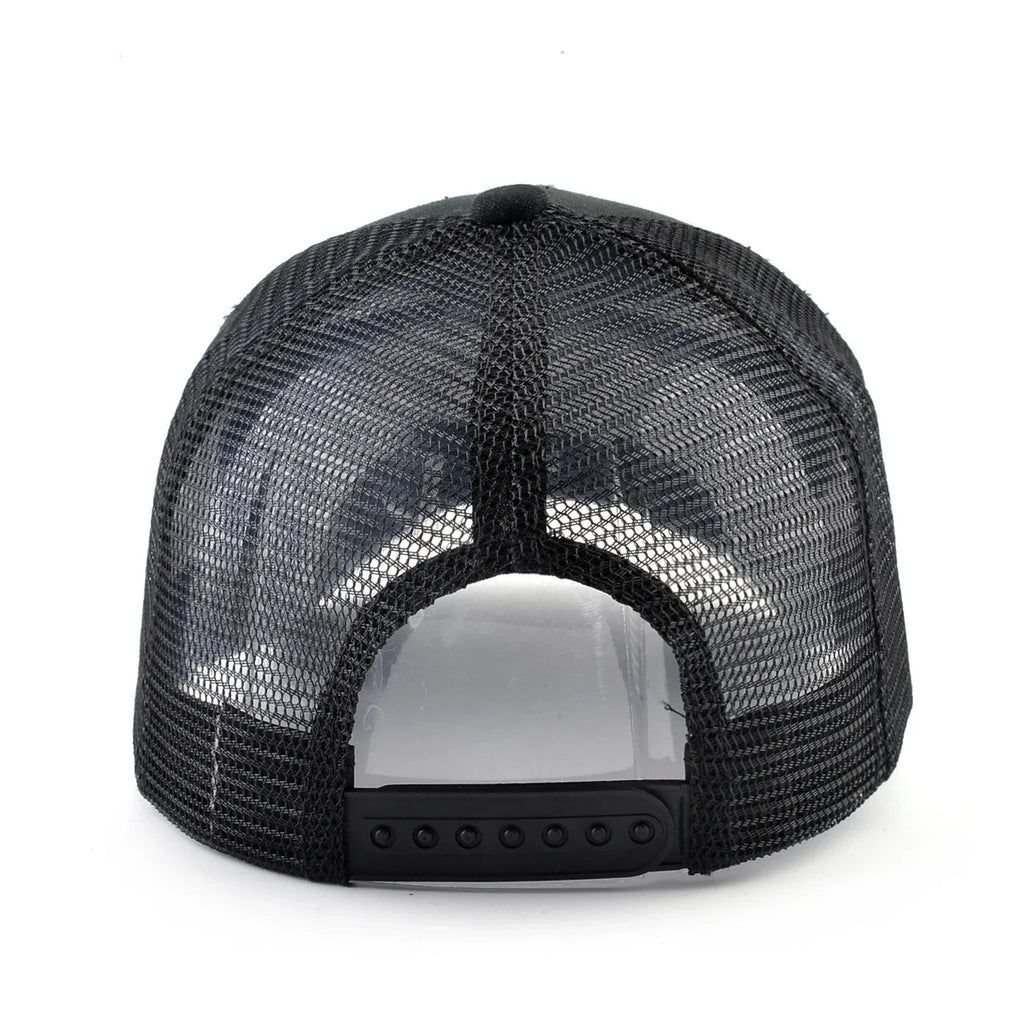 Fashion Trucker Caps With Embroidery Goat Patch Four Seasons Snapback Baseball Cap For Men Women Adjustable Visor Hat