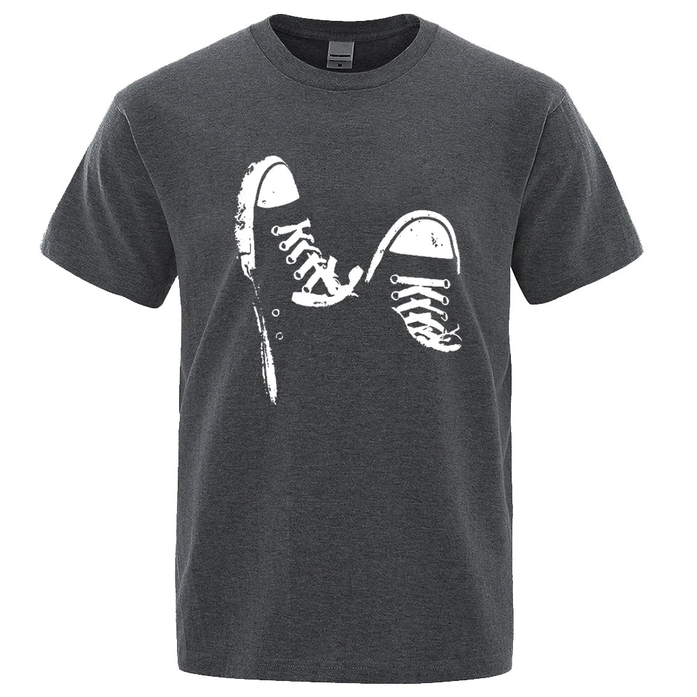 Hot Sale 100% Cotton Casual Short Sleeve Skate Shoes Men t Shirt Summer Breathable Clothes O-Neck Oversized Short Sleeves Unisex