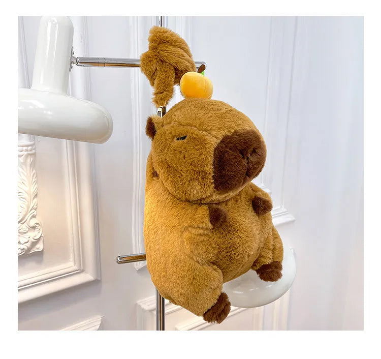 Capybara Plush Backpack Kawaii Fashion Plushie Doll Fur Bag Children's Bag Shoulder Bag Mini Knapsack Bags Gifts For Girlfriend