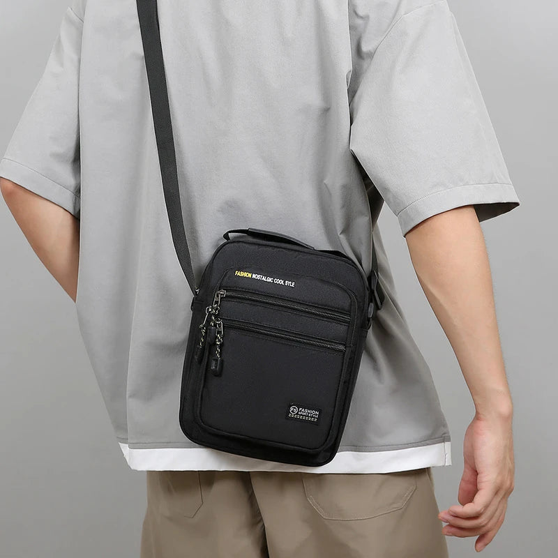 New Fashion Oxford Men Crossbody Bag Single Shoulder Bags Big Capacity Storage Bag Fashion Multi-Pockets Business Crossbody Bags