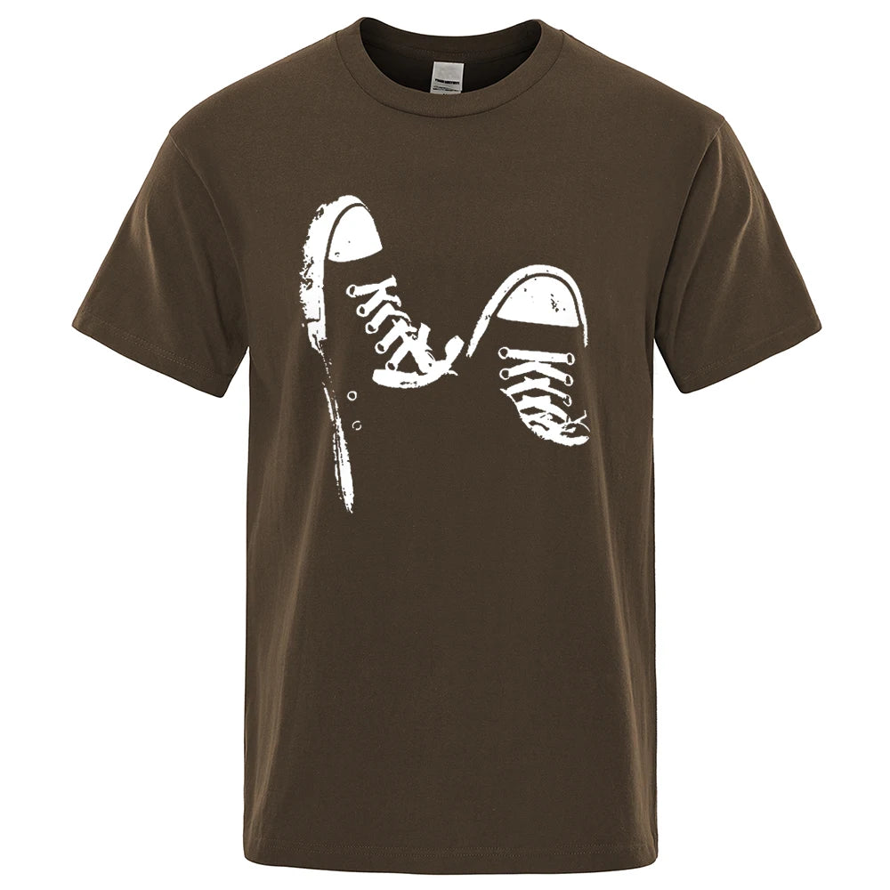 Hot Sale 100% Cotton Casual Short Sleeve Skate Shoes Men t Shirt Summer Breathable Clothes O-Neck Oversized Short Sleeves Unisex