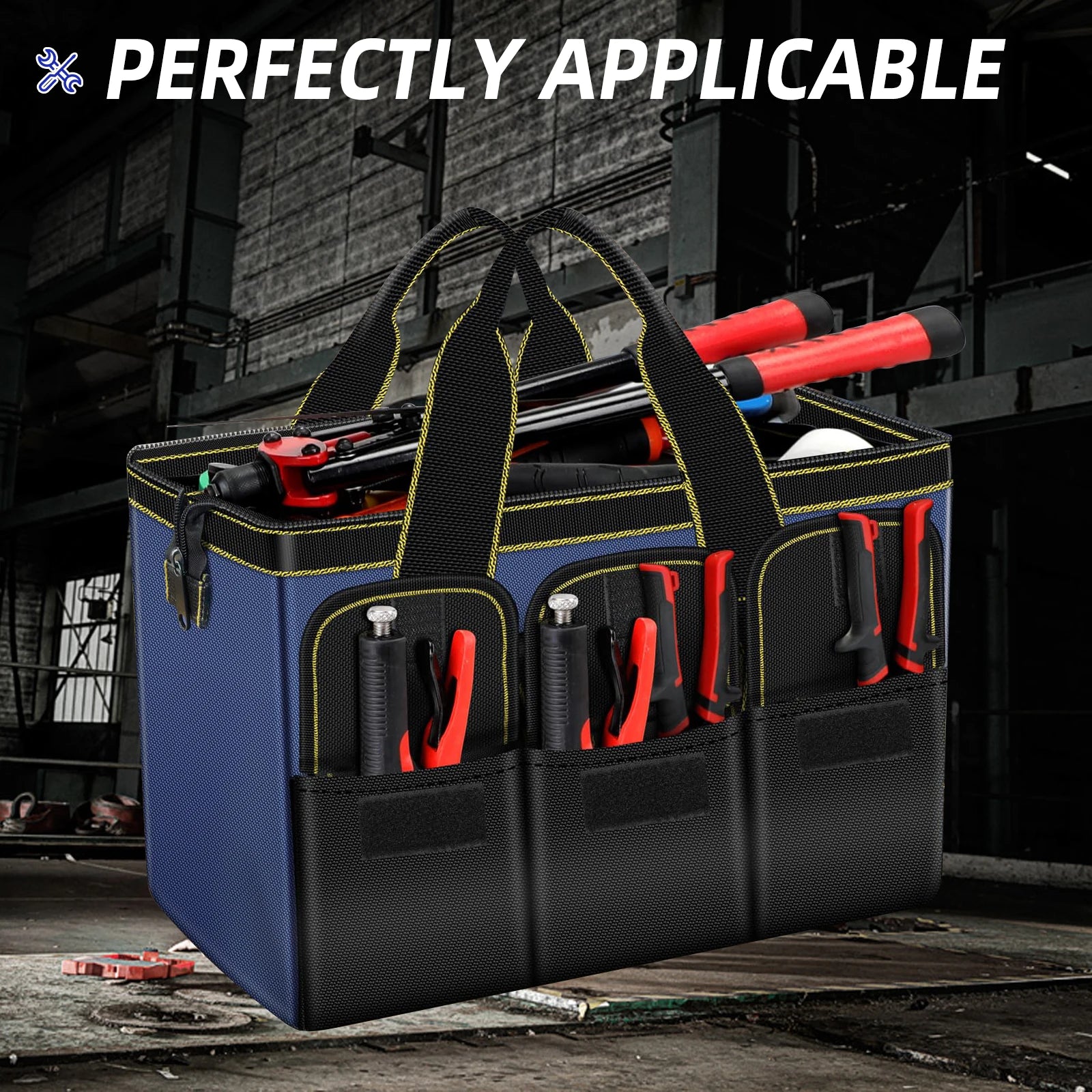 AIRAJ Multifunctional Tool Bags 1680D Oxford Cloth Electrician Bags Waterproof and Wear-Resistant High Capacity Storage Bags