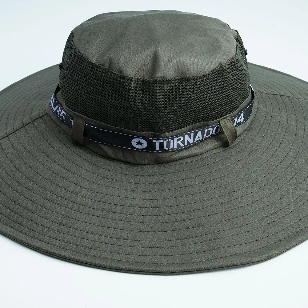 Summer Large Sun Hat Men Women Breathable Fishing Caps Sun UV Protection Mesh Fisherman Hat Hiking Outdoor Beach Cap