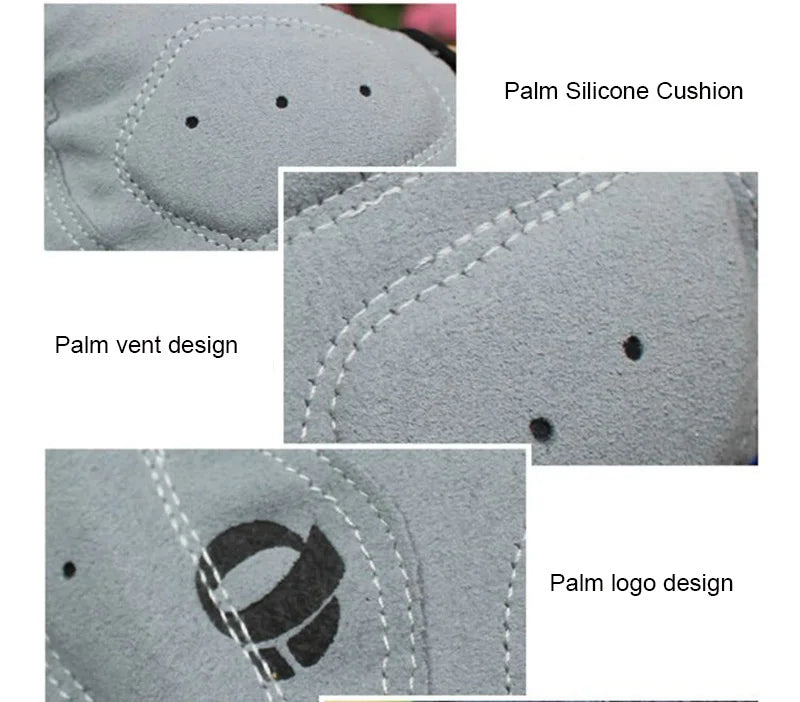 1Pair Gel Half Finger MTB Road Bike Gloves Anti-Slip Anti-Sweat Shockproof Cycling Bicycle Gloves for Left-Right Hand