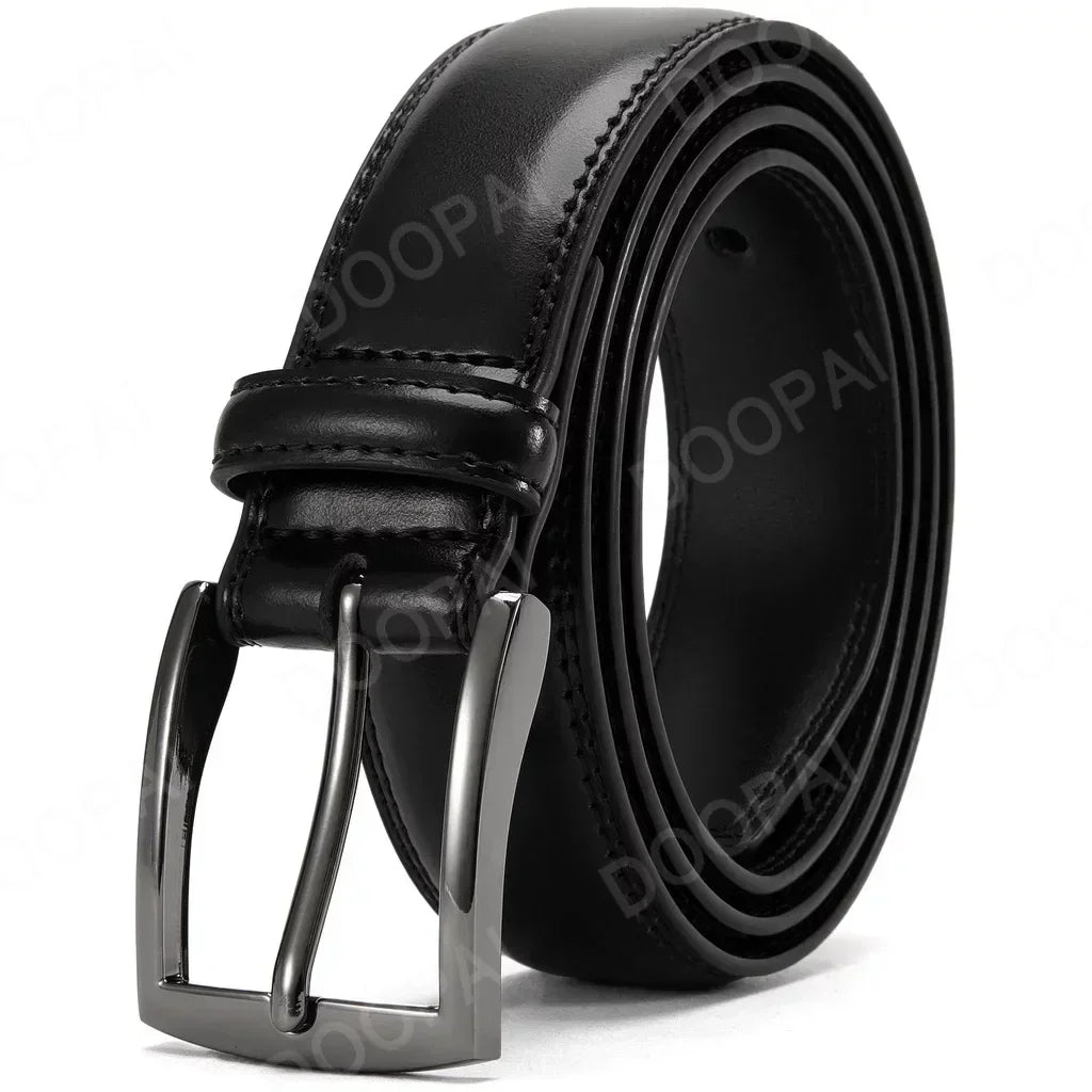 Men's Cowhide Pin Buckle Belt Fashion Genuine Leather Belt for Men High Quality Casual Jeans Belt Male Luxury Designer Business