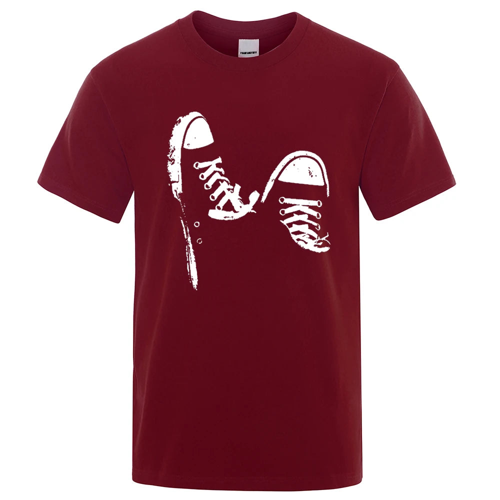 Hot Sale 100% Cotton Casual Short Sleeve Skate Shoes Men t Shirt Summer Breathable Clothes O-Neck Oversized Short Sleeves Unisex