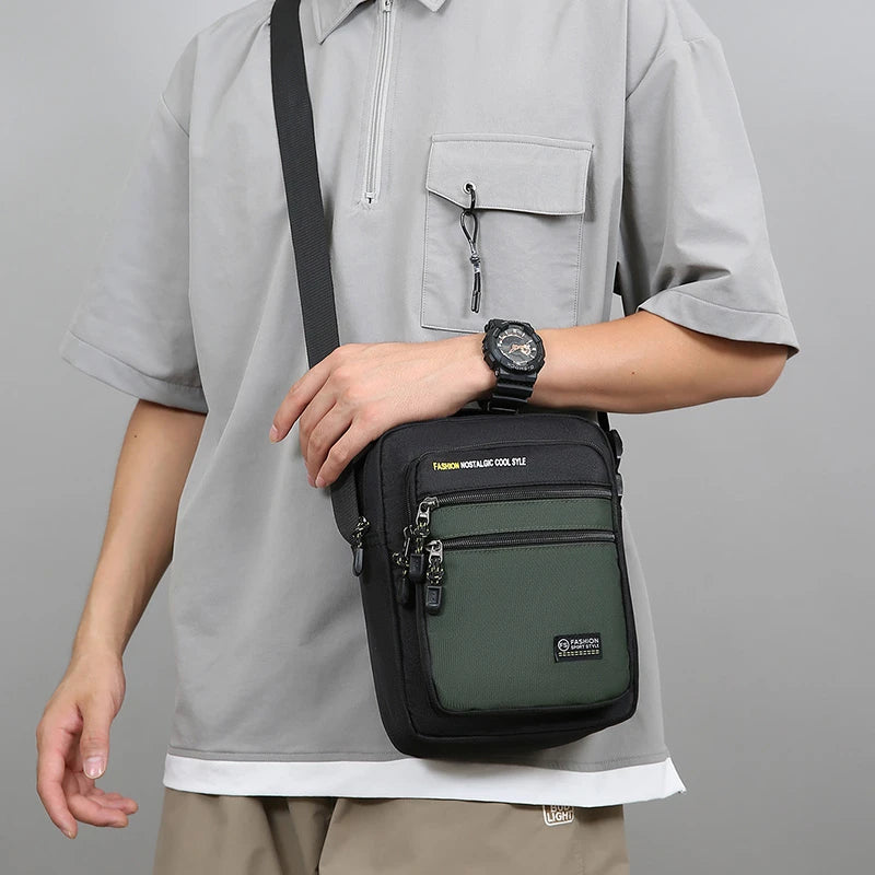 New Fashion Oxford Men Crossbody Bag Single Shoulder Bags Big Capacity Storage Bag Fashion Multi-Pockets Business Crossbody Bags
