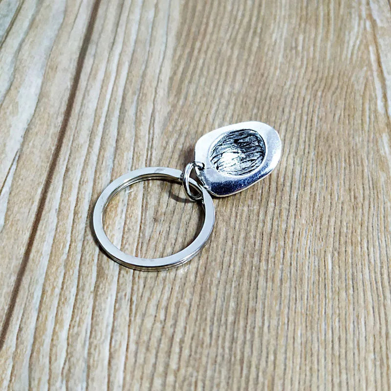 Popular Jewelry Alloy Pendant Keychain Firefighter Metal Hat Father's Day Gift Safety Helmet