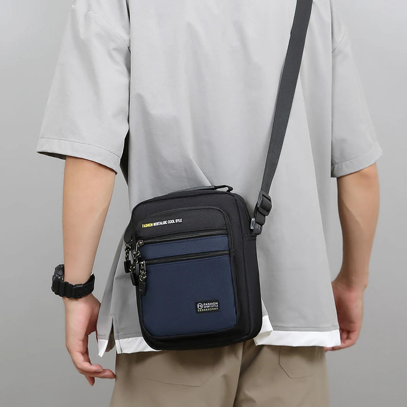 New Fashion Oxford Men Crossbody Bag Single Shoulder Bags Big Capacity Storage Bag Fashion Multi-Pockets Business Crossbody Bags