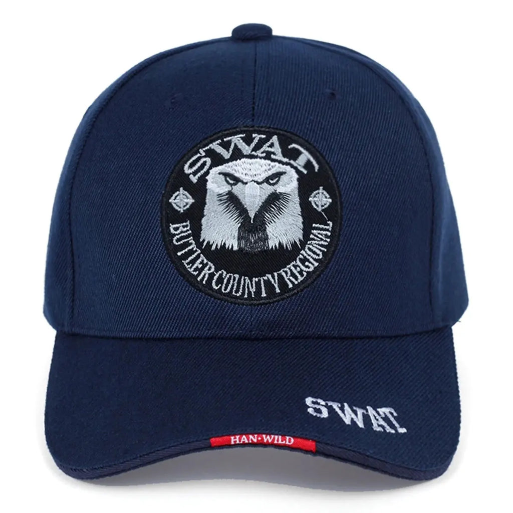 1piece Unisex SWAT Eagle Embroidered Baseball Cap Outdoor Adjustable Sunscreen Leisure Hat Spring Autumn Travel Tourism Vacation