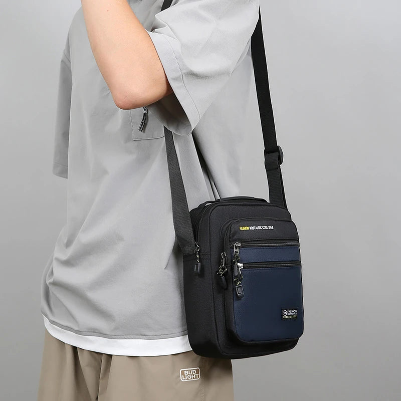 New Fashion Oxford Men Crossbody Bag Single Shoulder Bags Big Capacity Storage Bag Fashion Multi-Pockets Business Crossbody Bags