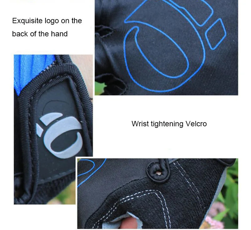 1Pair Gel Half Finger MTB Road Bike Gloves Anti-Slip Anti-Sweat Shockproof Cycling Bicycle Gloves for Left-Right Hand