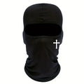 Breathable Black Cross Balaclava Caps for Men Face Ski Mask Beanie Four Seasons Bicycle Hiking Outdoor Sports Tool Bonnet