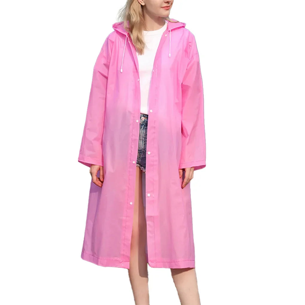 High Quality 1piece 145*68CM EVA Unisex Raincoat Thickened Raincoat Women Waterproof Men Black Camping Waterproof Rainwear Suit
