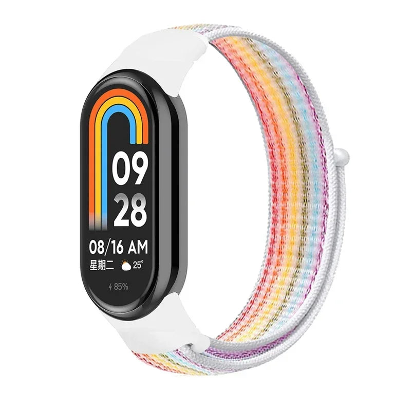 Nylon loop watchband For Xiaomi mi Band 8 Sport miband8 NFC Correa Breathable Replacement Bracelet smart band 8 Strap smartwatch