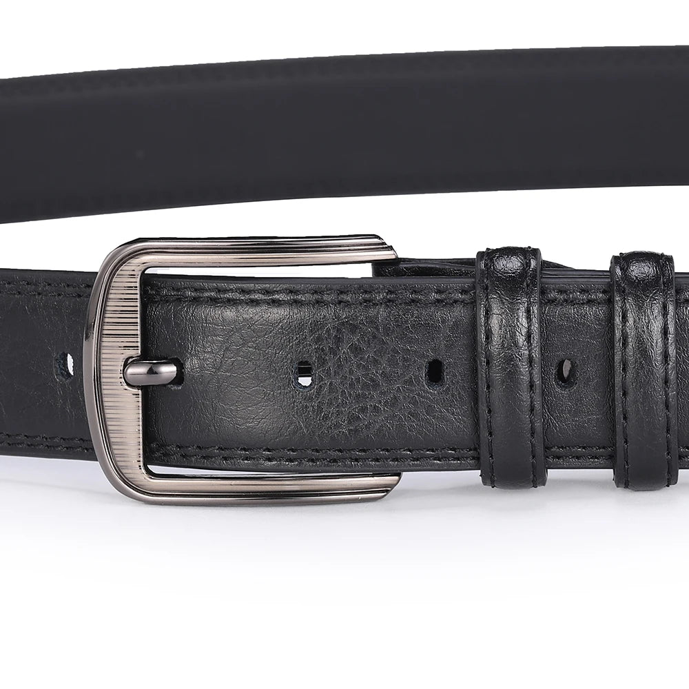 Men's Cowhide Pin Buckle Belt Fashion Genuine Leather Belt for Men High Quality Casual Jeans Belt Male Luxury Designer Business