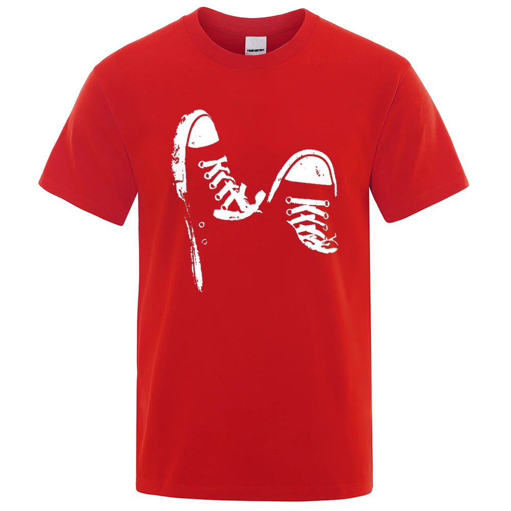 Hot Sale 100% Cotton Casual Short Sleeve Skate Shoes Men t Shirt Summer Breathable Clothes O-Neck Oversized Short Sleeves Unisex