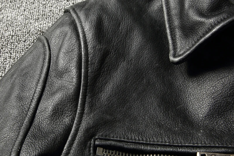Men Cowhide Coat Vintage Men Leather Jacket Genuine Leather Clothes Men's Winter Jacket Motorcycle Biker Jackets