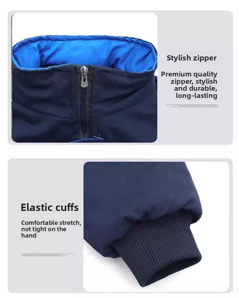 2023 Winter Thickened Warm Cotton Jacket Dirt Resistant Wear Resistant Workwear Protective Clothing Outerwear for Labor