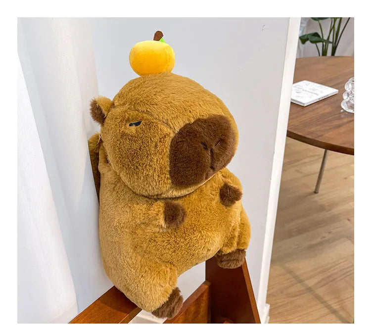Capybara Plush Backpack Kawaii Fashion Plushie Doll Fur Bag Children's Bag Shoulder Bag Mini Knapsack Bags Gifts For Girlfriend
