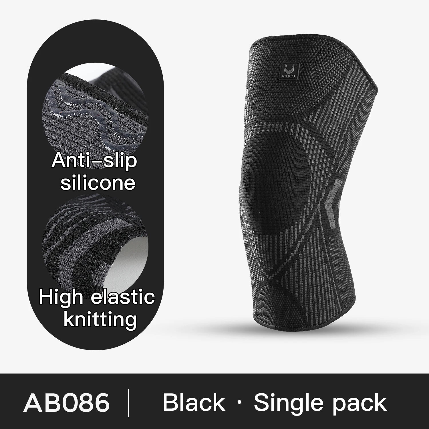 1 Pcs Compression Knee Support Sleeve Elastic Breathable Knee Pads Brace Springs Gym Sports Protector Basketball Volleyball Run