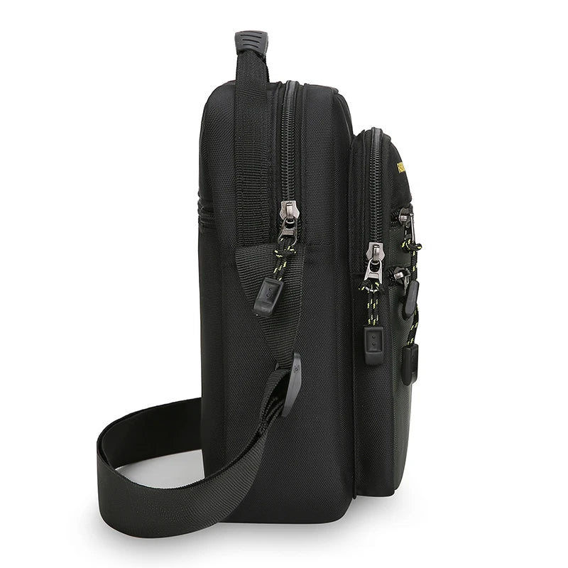 New Fashion Oxford Men Crossbody Bag Single Shoulder Bags Big Capacity Storage Bag Fashion Multi-Pockets Business Crossbody Bags