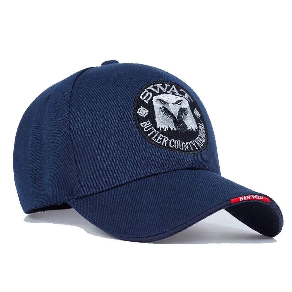 1piece Unisex SWAT Eagle Embroidered Baseball Cap Outdoor Adjustable Sunscreen Leisure Hat Spring Autumn Travel Tourism Vacation