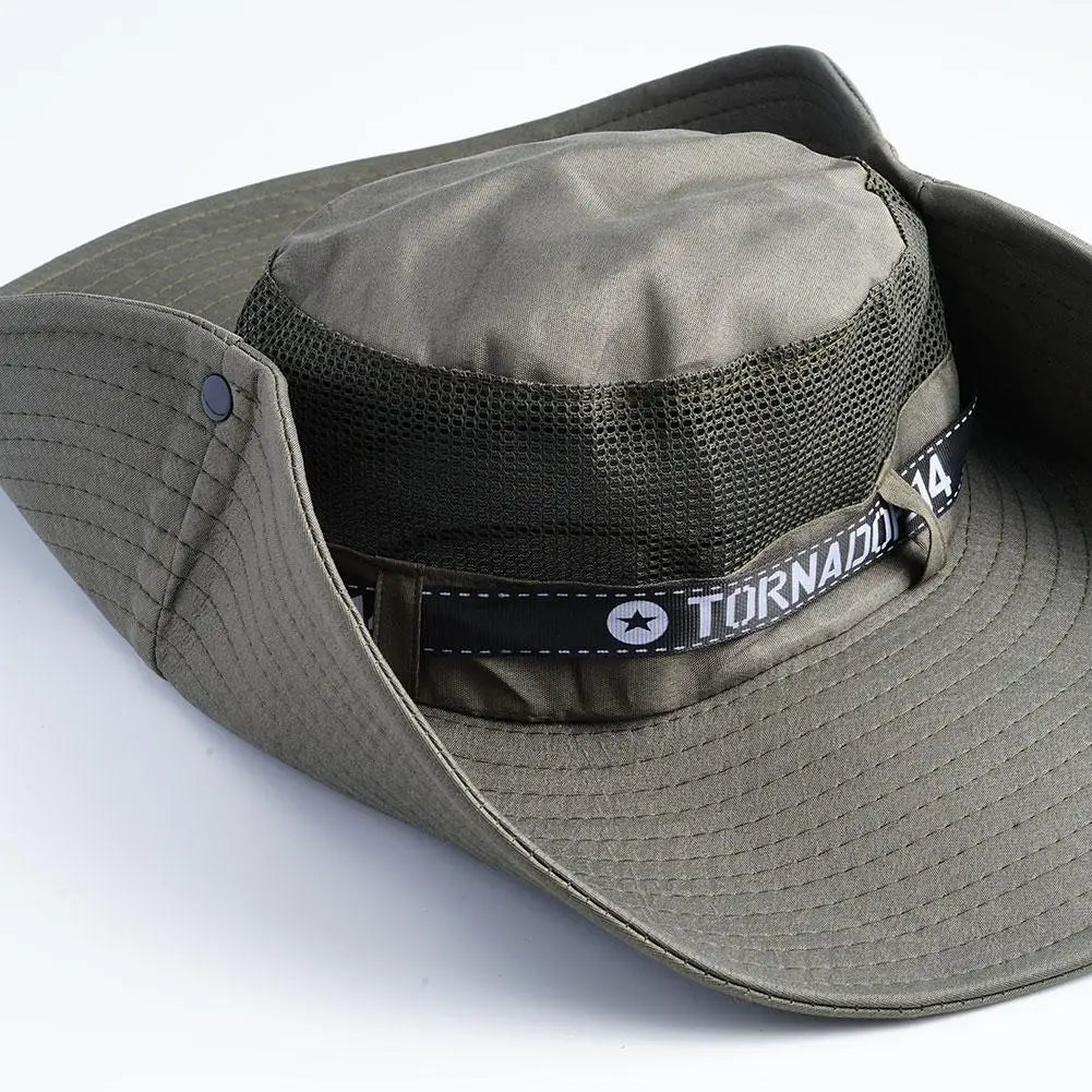 Summer Large Sun Hat Men Women Breathable Fishing Caps Sun UV Protection Mesh Fisherman Hat Hiking Outdoor Beach Cap