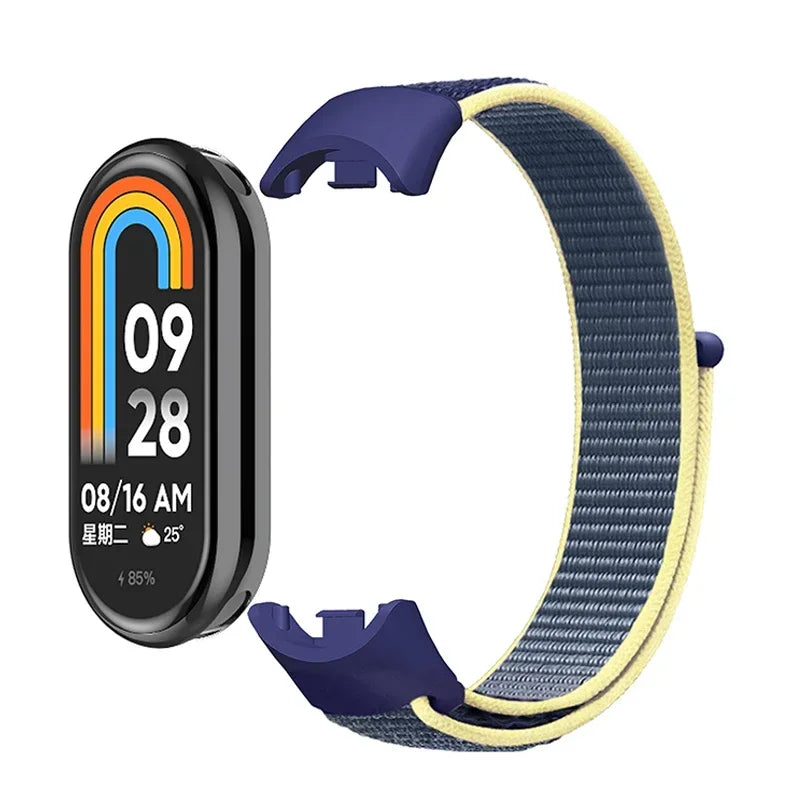 Nylon loop watchband For Xiaomi mi Band 8 Sport miband8 NFC Correa Breathable Replacement Bracelet smart band 8 Strap smartwatch